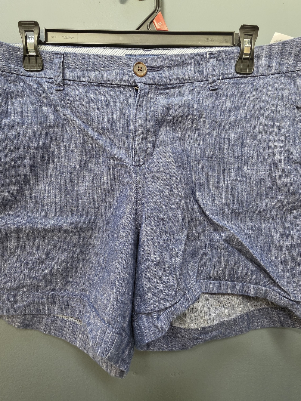 Old Navy Heathered Blue Linen-Blend Women’s Shorts